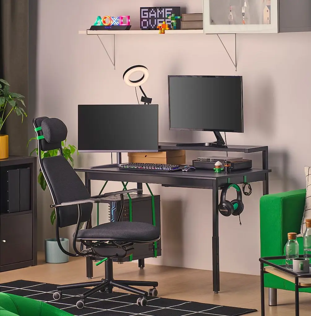Игровой компьютерный стол Ikea Utvisning 120x60 (Negru)