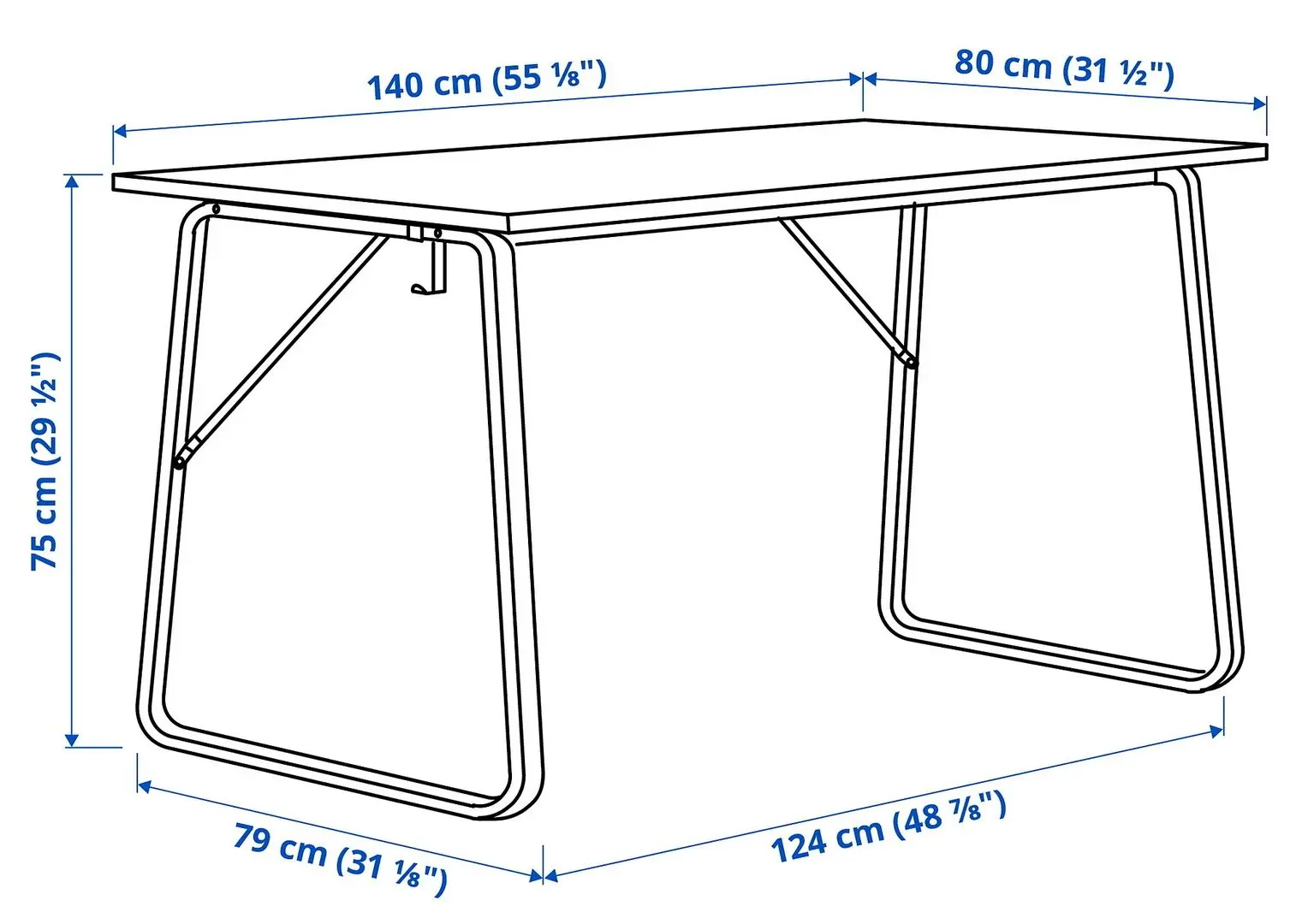 Masa de joc Ikea Huvudspelare 140x80 (Bej)