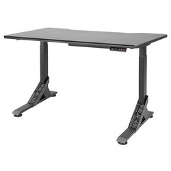 Комплект офисной мебели Ikea Uppspel/Gruppspel с комодом 140x80 (Черный/Серый) Thumb