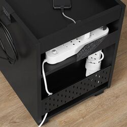 Комплект офисной мебели Ikea Uppspel/Gruppspel с комодом 140x80 (Черный/Серый) Thumb