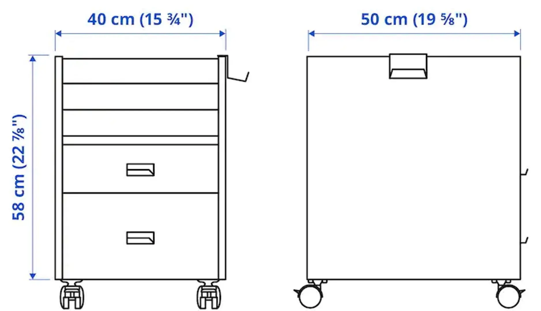 Комплект офисной мебели Ikea Uppspel/Gruppspel с комодом 140x80 (Черный/Серый) - 14