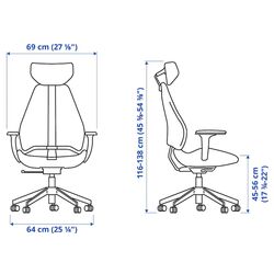 Комплект офисной мебели Ikea Uppspel/Gruppspel с комодом 180x80 (Черный/Серый) Thumb