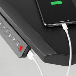 Комплект офисной мебели Ikea Uppspel/Gruppspel с комодом 180x80 (Черный/Серый) Thumb