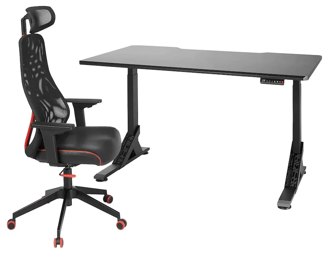 Комплект офисной мебели Ikea Uppspel/Matchspel 140cm (Черный)