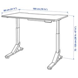 Комплект офисной мебели Ikea Uppspel/Matchspel 180cm (Черный) Thumb