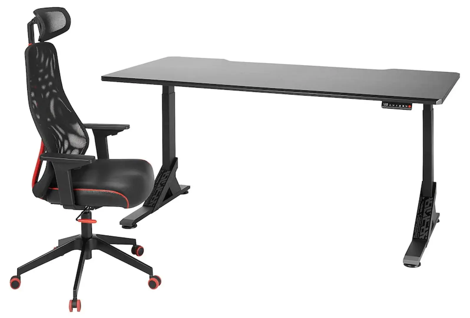 Комплект офисной мебели Ikea Uppspel/Matchspel 180cm (Черный)