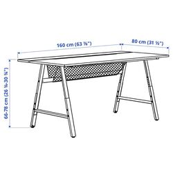 Set de mobila pentru oficiu Ikea Utespelare (Negru) Thumb
