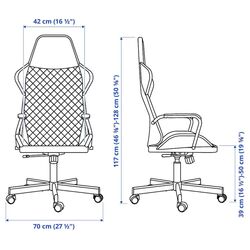 Set de mobila pentru oficiu Ikea Utespelare (Negru) Thumb