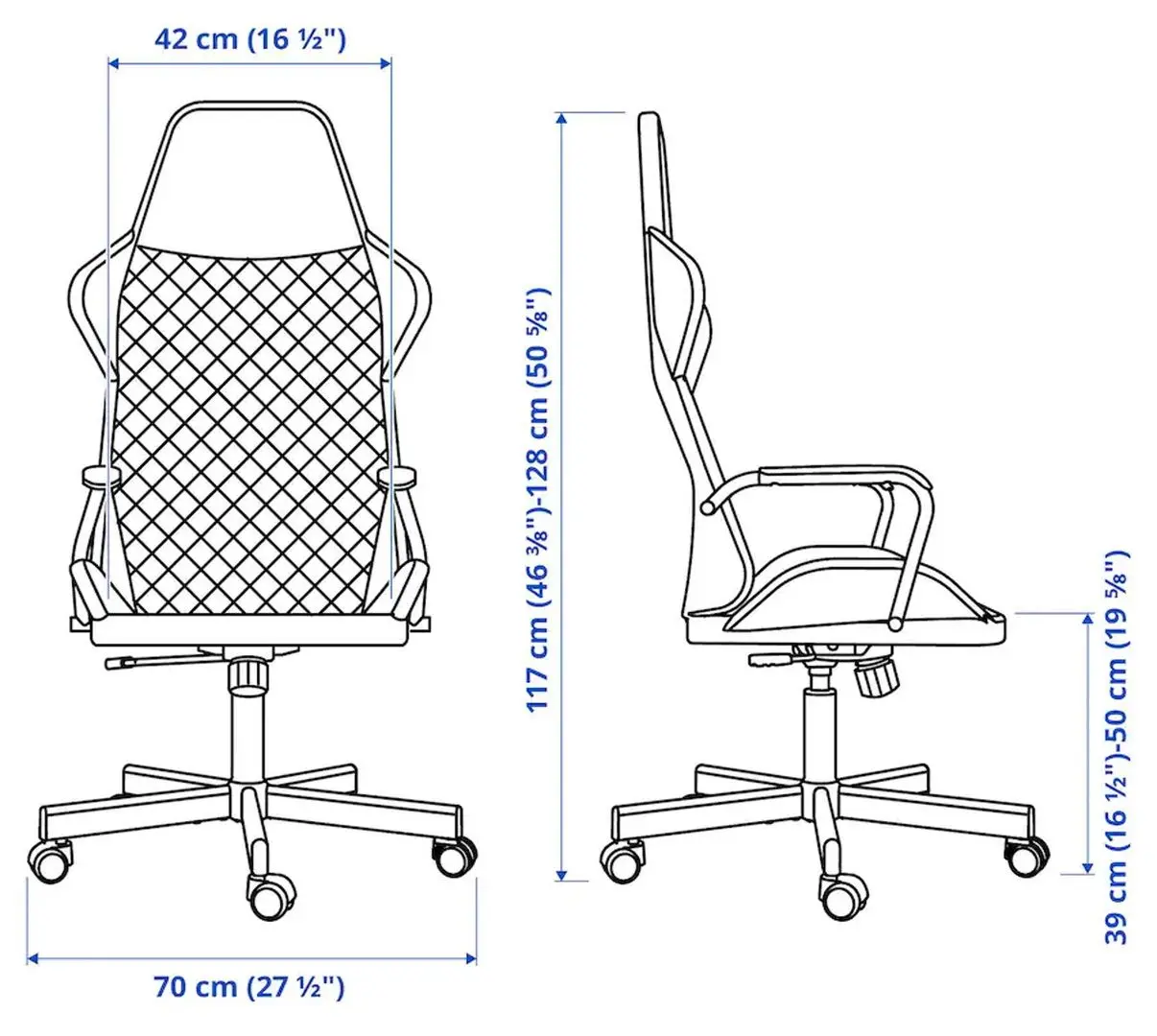 Set de mobila pentru oficiu Ikea Utespelare (Negru)