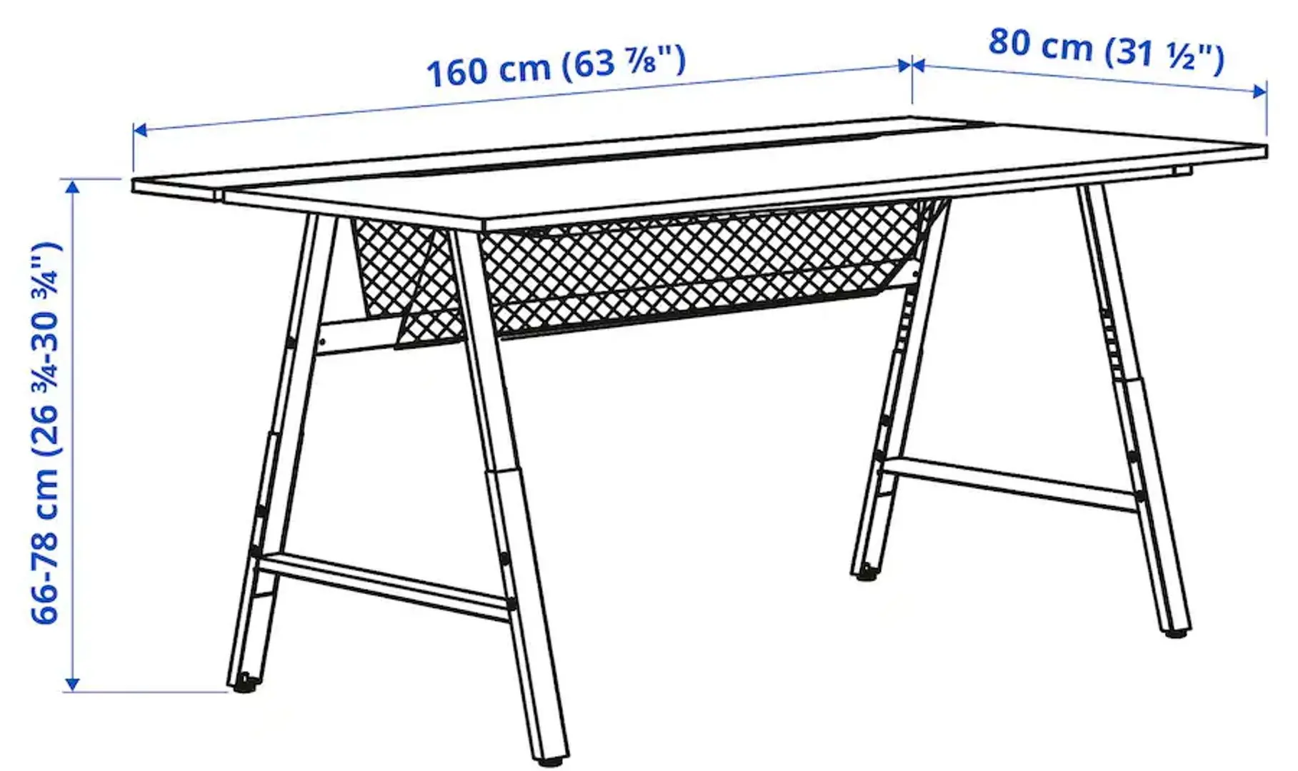Set de mobila pentru oficiu Ikea Utespelare/Matchspel (Negru)