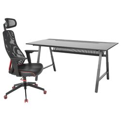 Set de mobila pentru oficiu Ikea Utespelare/Matchspel (Negru)