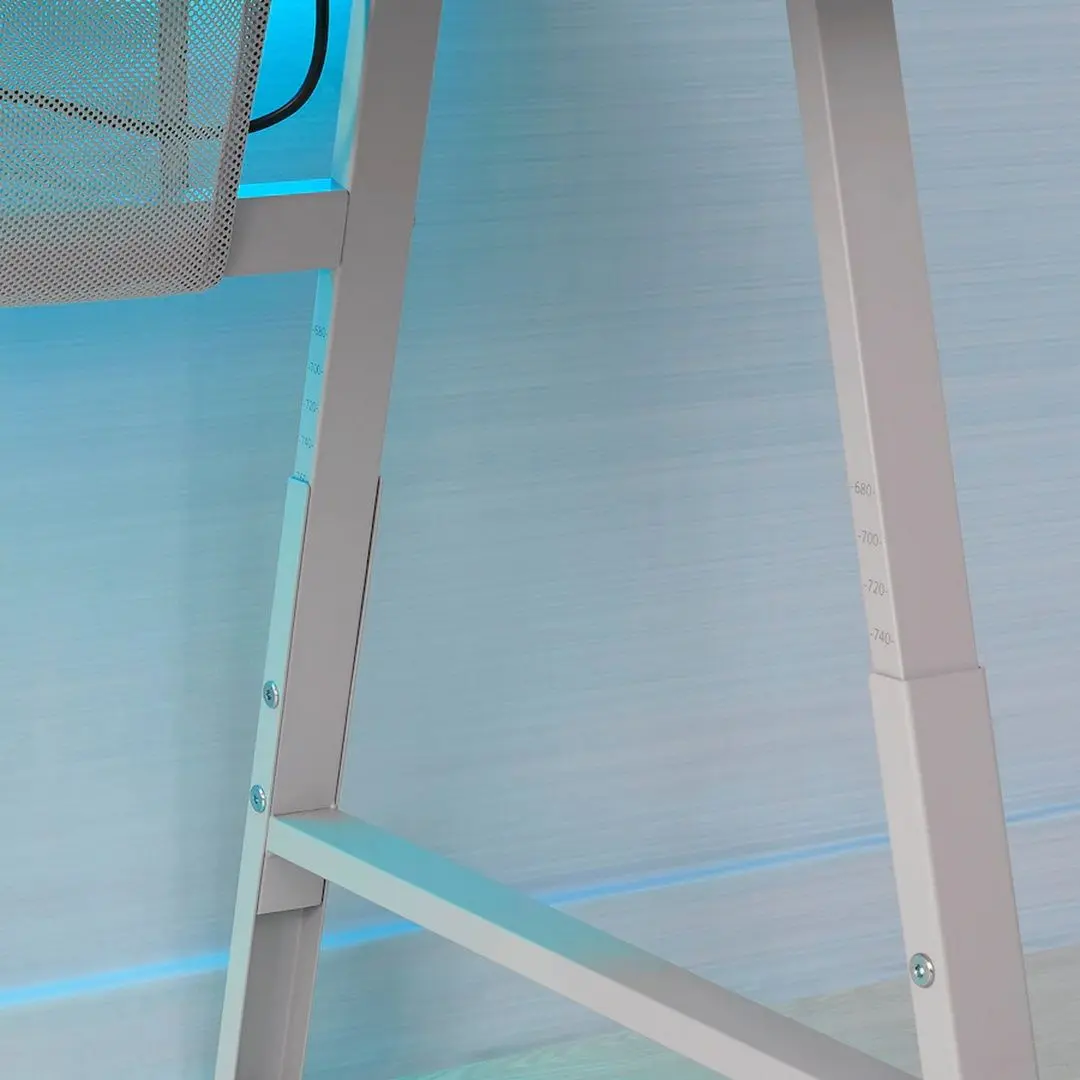 Компьютерный стол Ikea Utespelare 160x80 (Серый) - 5