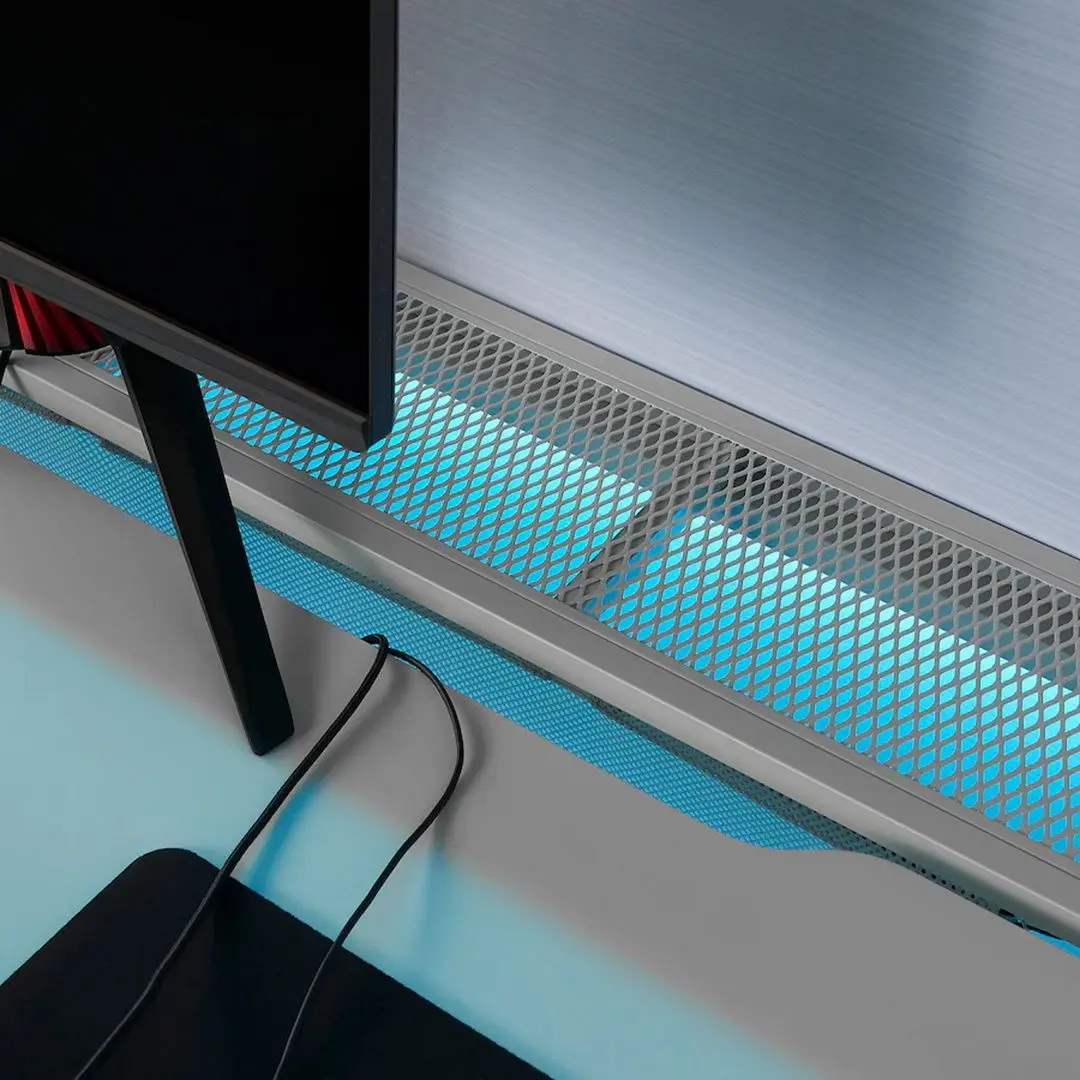 Компьютерный стол Ikea Utespelare 160x80 (Серый) - 4