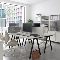 Masa de birou Ikea Trotten 160x80 (Alb/Antracit) Thumb