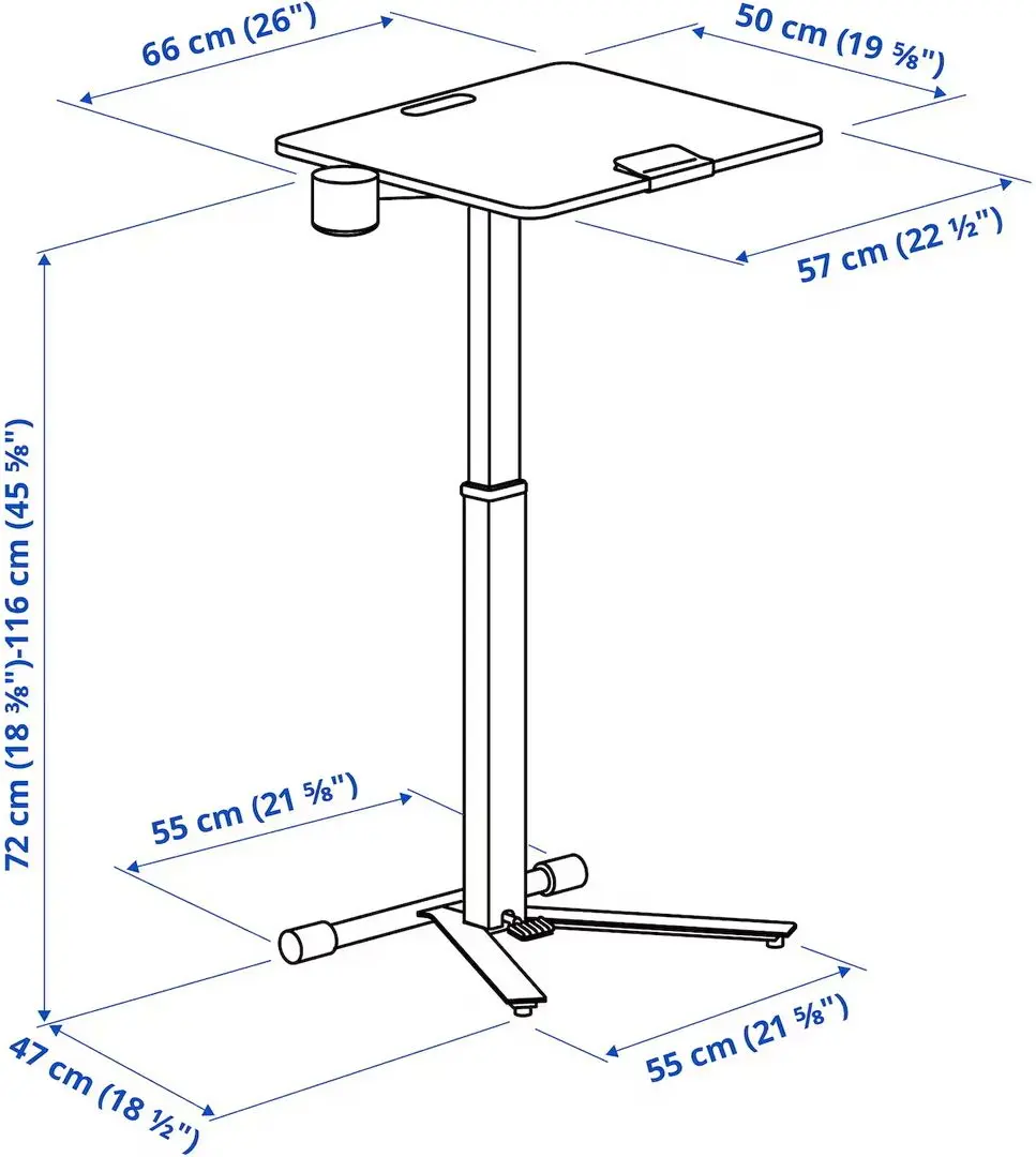 Masa pentru laptop Ikea Mittzon 66x50 (Verde)