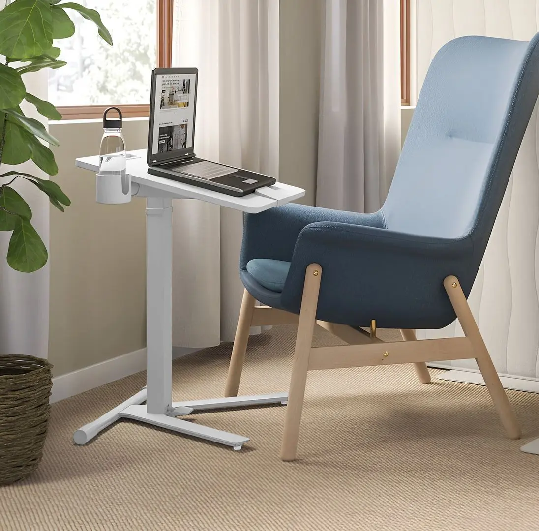 Стол для ноутбука Ikea Mittzon с колесами 66x50 (Белый)