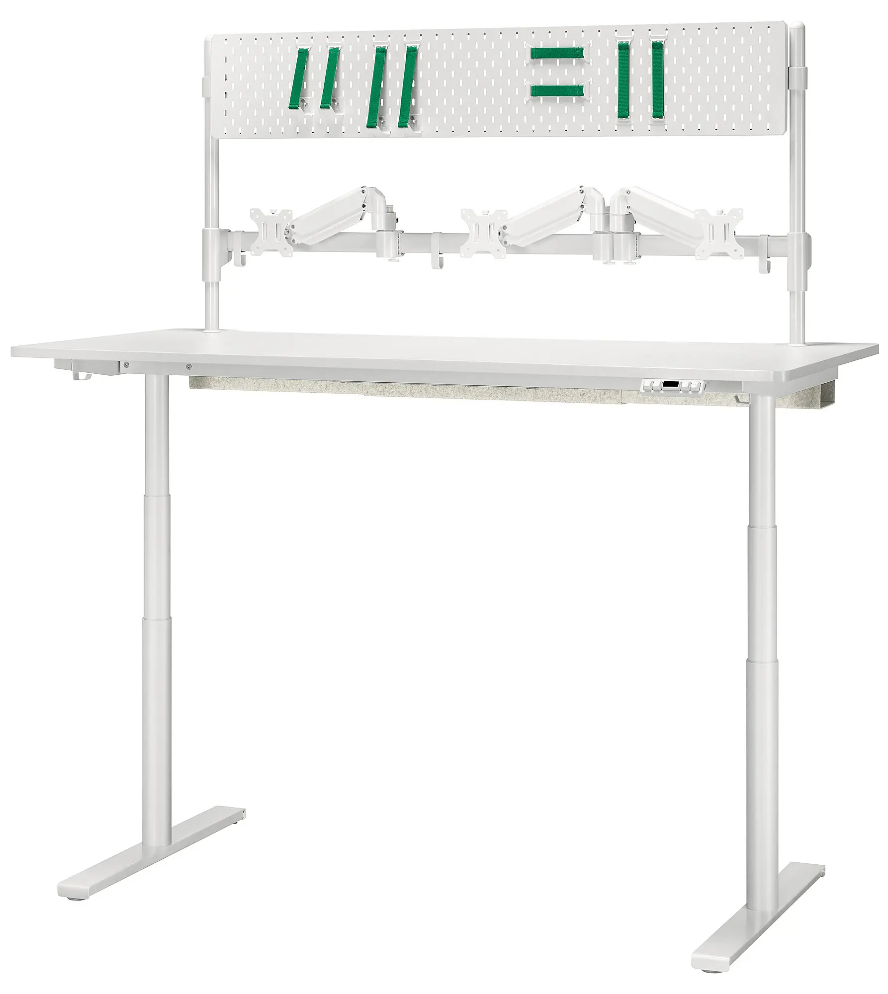 Masa pentru calculator Ikea Malomrade brate monitor/electric 180x80 (Alb)