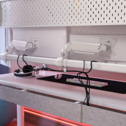 Masa pentru calculator Ikea Malomrade brate monitor/electric 180x80 (Alb) Thumb