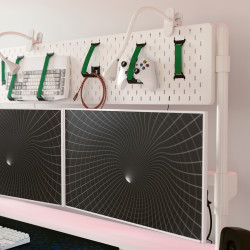 Masa pentru calculator Ikea Malomrade brate monitor/electric 180x80 (Alb) Thumb