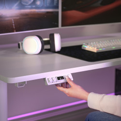 Masa pentru calculator Ikea Malomrade brate monitor/electric 180x80 (Alb) Thumb