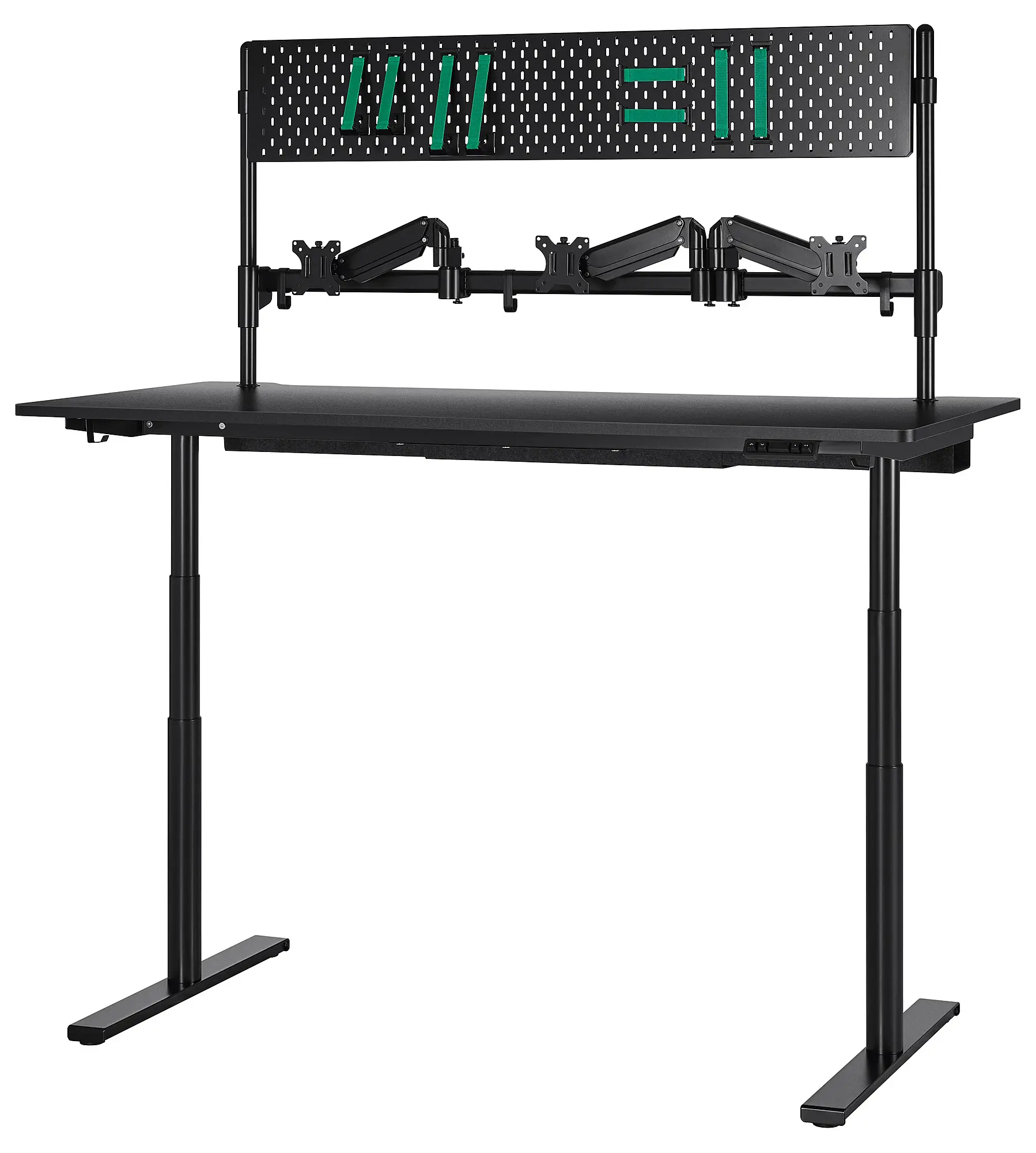 Masa pentru calculator Ikea Malomrade brate monitor/electric 180x80 (Negru)