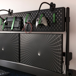 Masa pentru calculator Ikea Malomrade brate monitor/electric 180x80 (Negru) Thumb