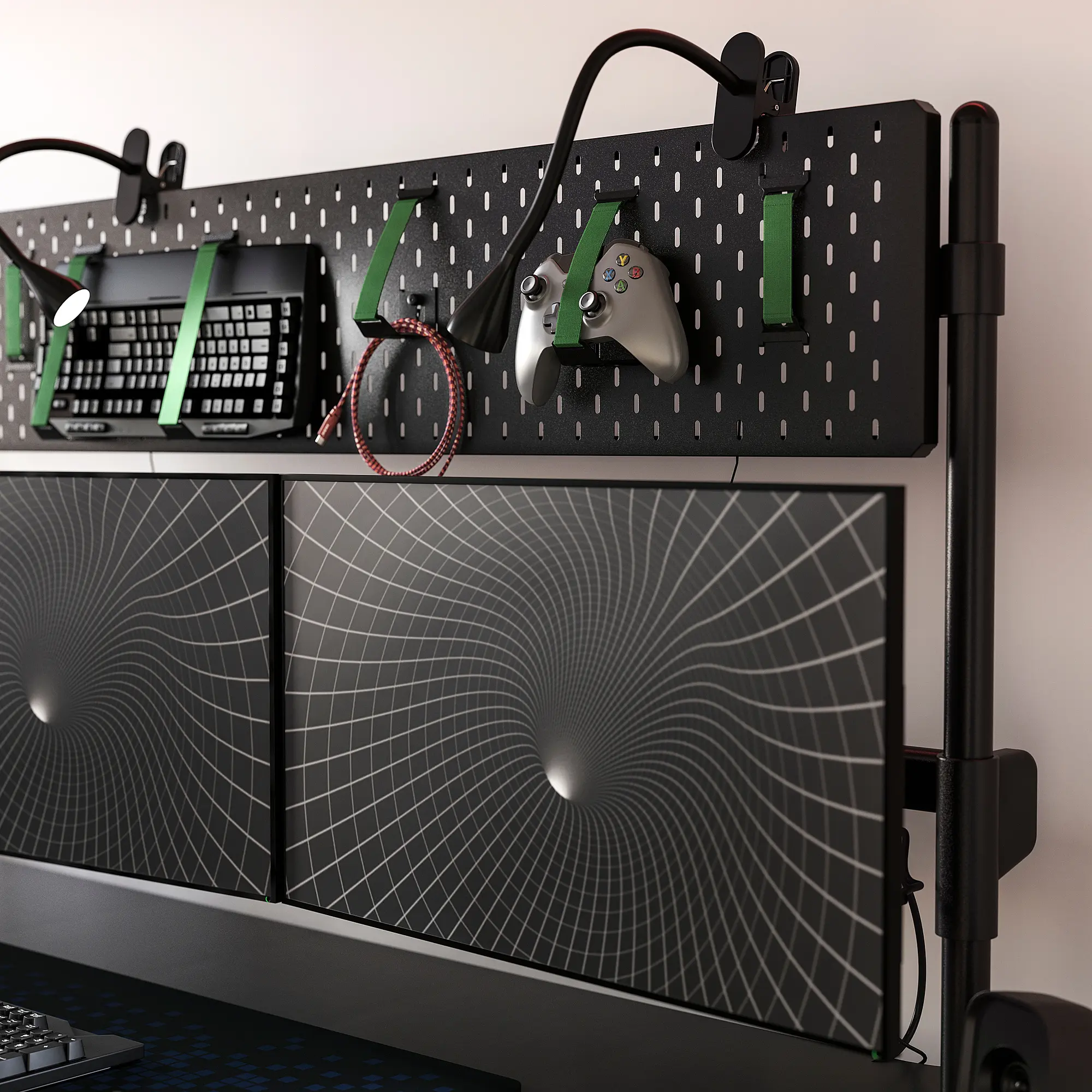 Masa pentru calculator Ikea Malomrade brate monitor/electric 180x80 (Negru)