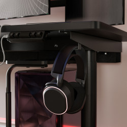 Masa pentru calculator Ikea Malomrade brate monitor/electric 180x80 (Negru) Thumb