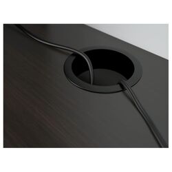 Письменный стол Ikea Micke с дополнительным модулем 105x50 (Черно-Коричневый) Thumb