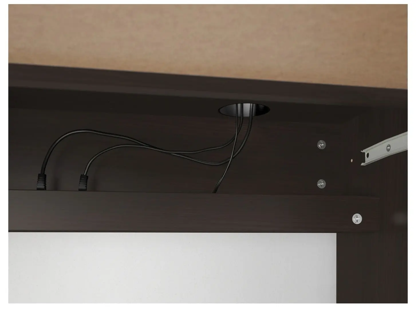 Письменный стол Ikea Micke с дополнительным модулем 105x50 (Черно-Коричневый)