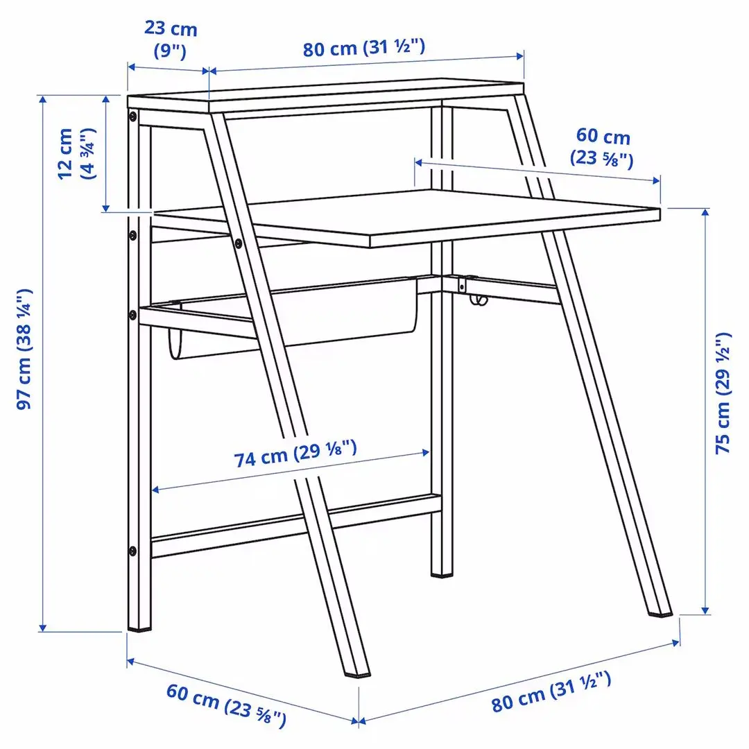 Стол компьютерный Ikea Mittplan 80x60 (Белый)