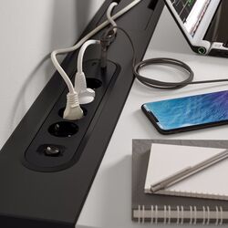 Masa pentru calculator Ikea Mittzon 120x60 (Alb/Negru) Thumb