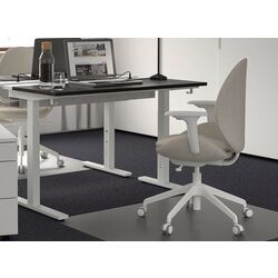 Стол компьютерный Ikea Mittzon 120x60 (Ясеневый шпон/Черная Морилка/Белый)