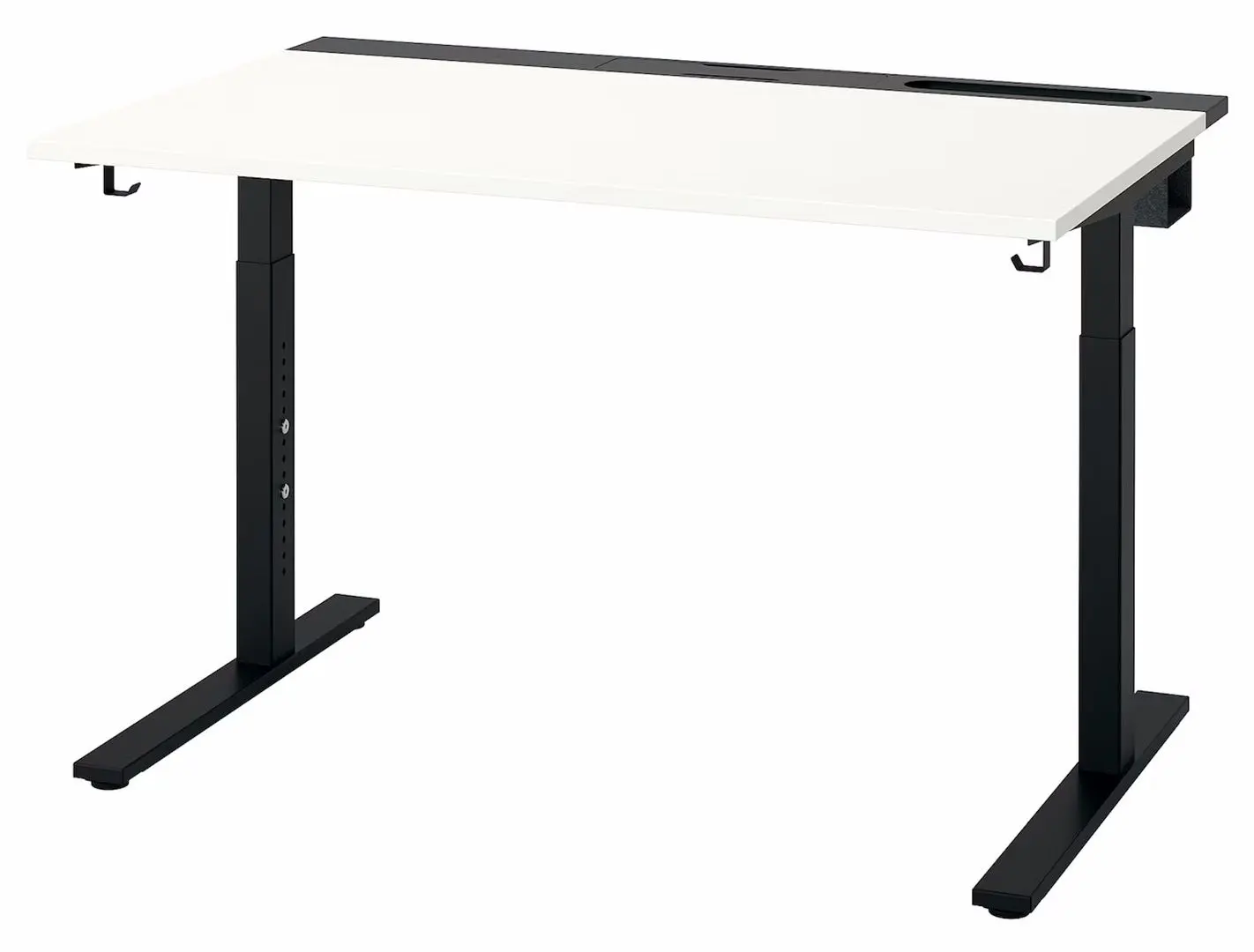 Masa pentru calculator Ikea Mittzon 120x80 (Furnir Alb/Negru)