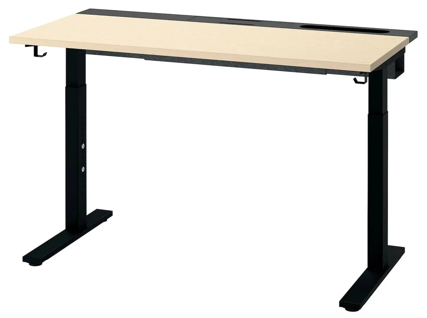 Masa pentru calculator Ikea Mittzon 120x80 (Furnir Mesteacan/Negru) - 2