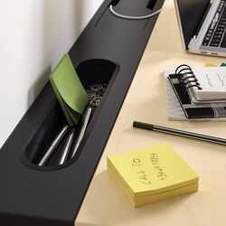Masa pentru calculator Ikea Mittzon 120x80 (Furnir Mesteacan/Negru) Thumb