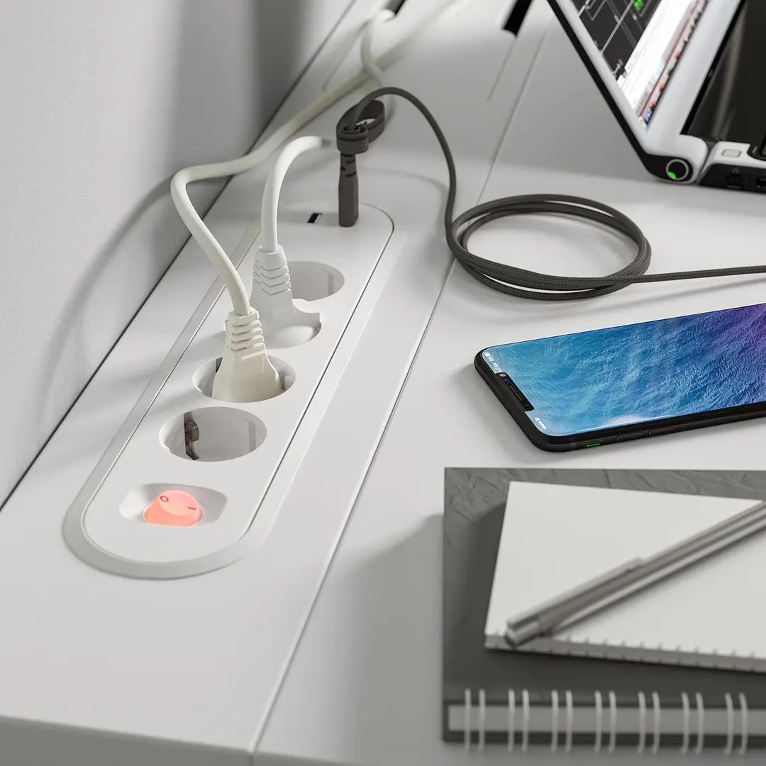 Masa pentru calculator Ikea Mittzon 140x80 (Alb)