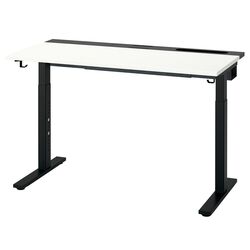 Masa pentru calculator Ikea Mittzon 140x80 (Alb/Negru) Thumb