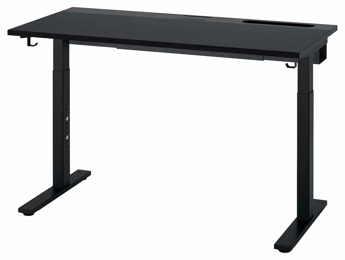 Masa pentru calculator Ikea Mittzon 140x80 (Furnir Frasin/Vopsit Negru/Negru) - 2