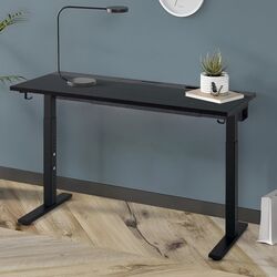 Masa pentru calculator Ikea Mittzon 140x80 (Furnir Frasin/Vopsit Negru/Negru)