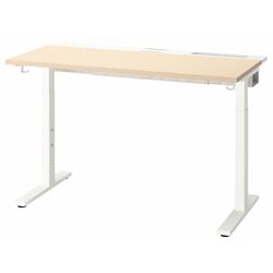 Masa pentru calculator Ikea Mittzon 160x80 (Furnir Mesteacan/Alb)