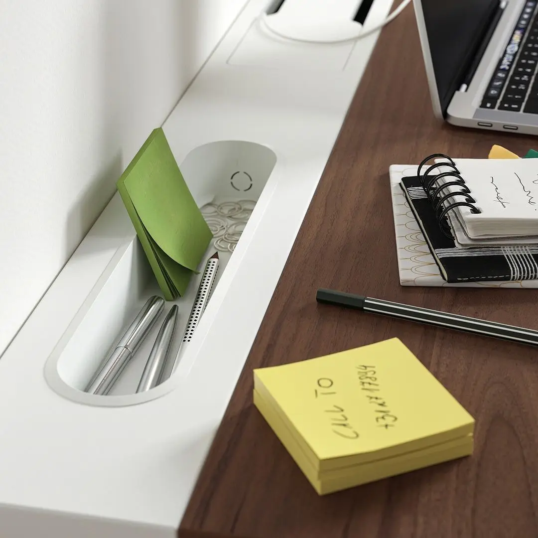 Masa pentru calculator Ikea Mittzon 160x80 (Furnir Nuc/Alb) - 5