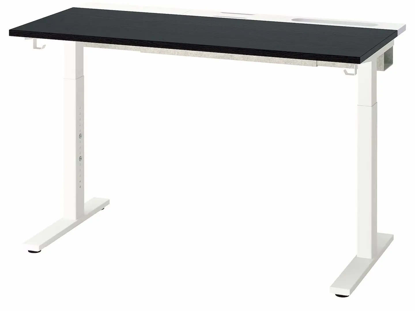 Стол компьютерный Ikea Mittzon 160x80 (Ясеневый шпон/Черная Морилка/Белый)