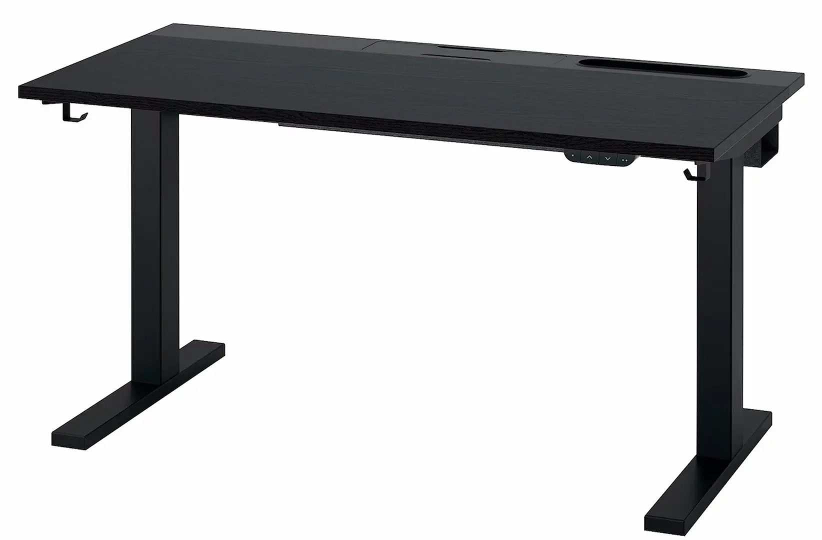 Стол компьютерный Ikea Mittzon регулируемая высота/электрический 120x60 (Ясеневый Шпон/Черная Морилка/Черный)