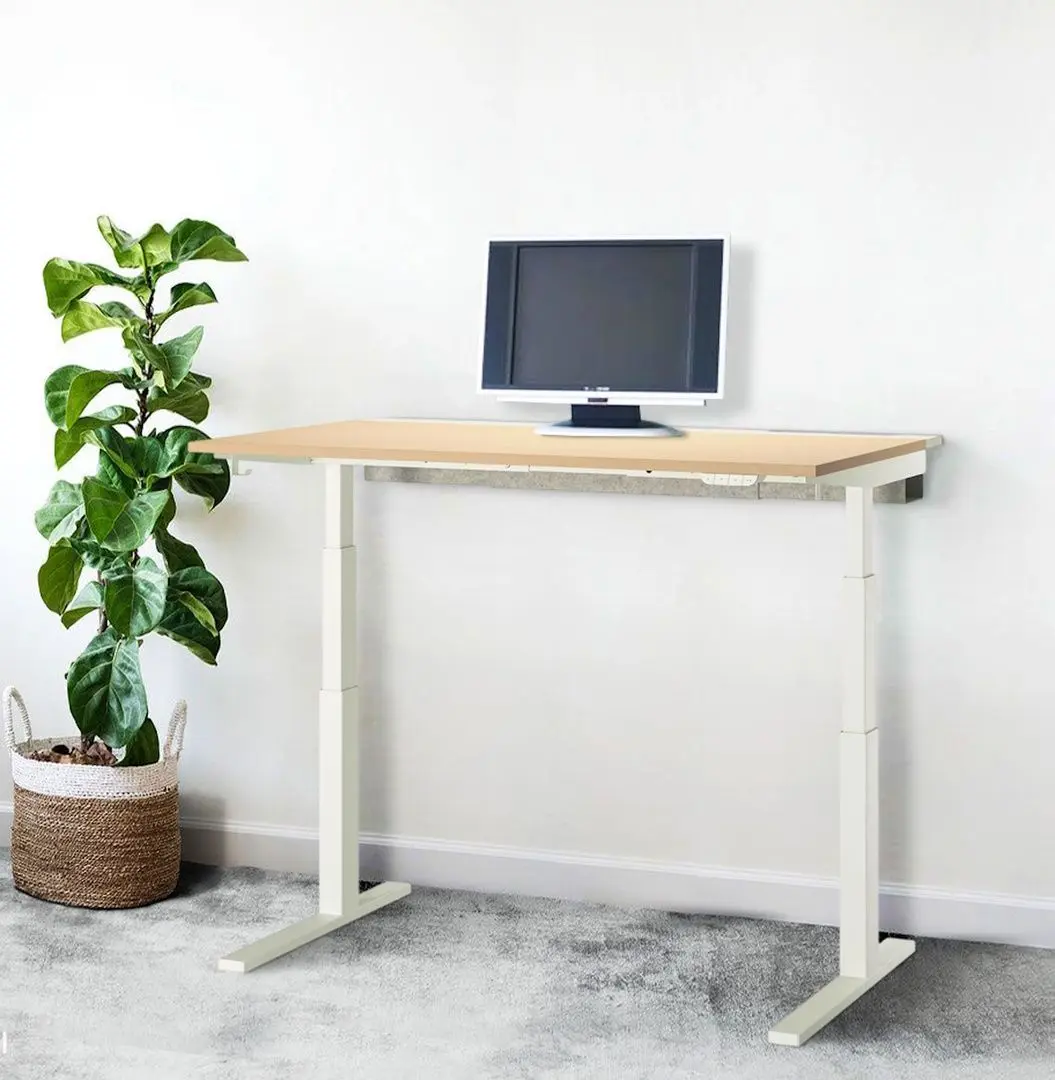 Masa pentru calculator Ikea Mittzon inaltime reglabila/electrica 120x80 (Furnir mesteacan/Alb)