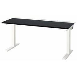 Masa pentru calculator Ikea Mittzon inaltime reglabila/electrica 120x80 (Furnir Frasin/Vopsit Negru/Alb) Thumb