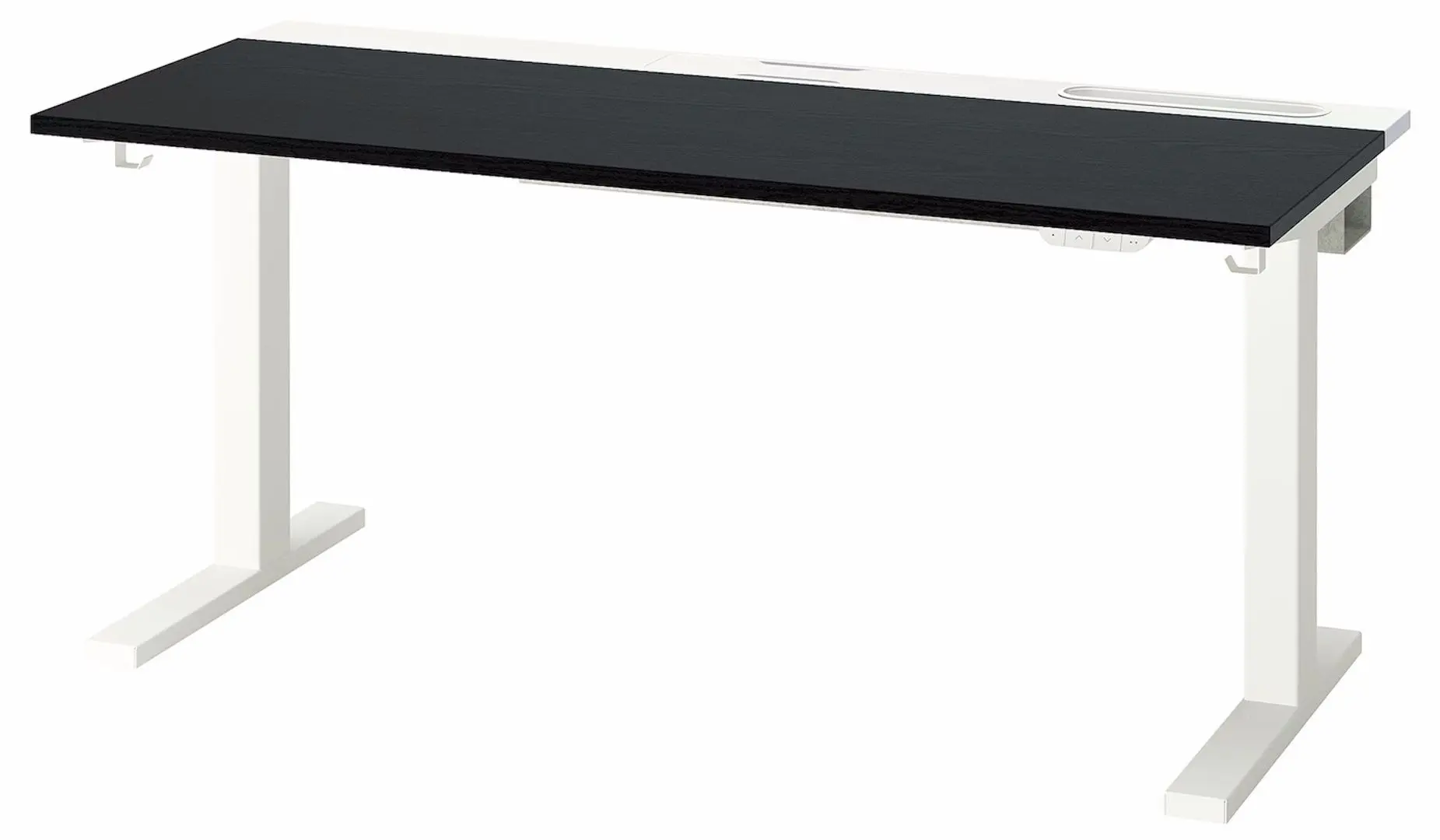 Masa pentru calculator Ikea Mittzon inaltime reglabila/electrica 120x80 (Furnir Frasin/Vopsit Negru/Alb) - 3