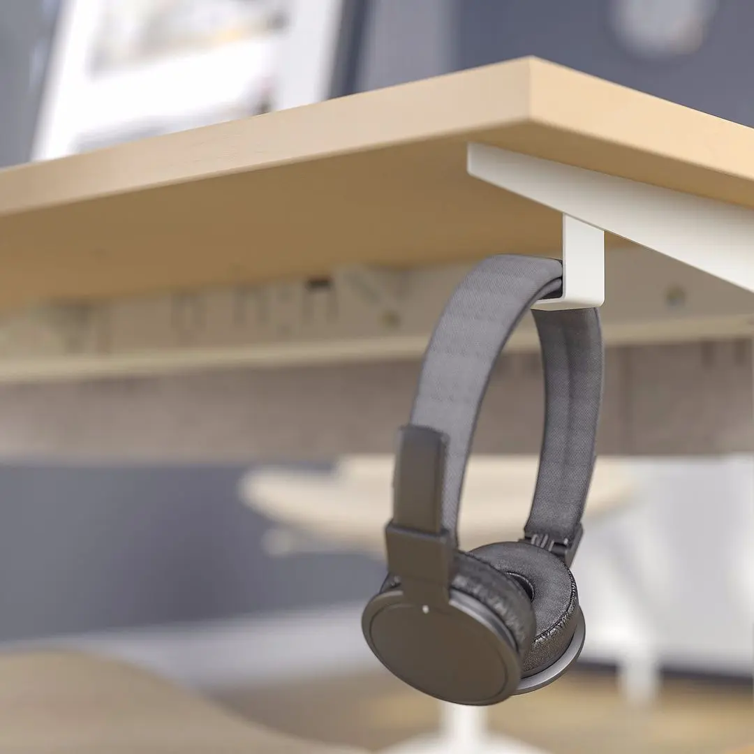 Masa pentru calculator Ikea Mittzon inaltime reglabila/electrica 140x60 (Furnir Mesteacan/Alb)