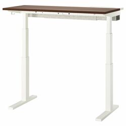 Masa pentru calculator Ikea Mittzon inaltime reglabila/electrica 140x80 (Furnir nuc/Alb) Thumb