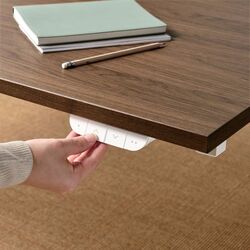 Masa pentru calculator Ikea Mittzon inaltime reglabila/electrica 140x80 (Furnir nuc/Alb) Thumb